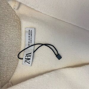 Zara Off-White Cropped Waistcoat